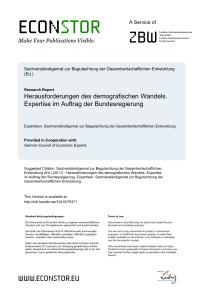 Herausforderungen des demografischen Wandels