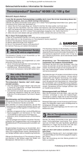 Thrombareduct® Sandoz® 60 000 IE/100 g Gel - Shop