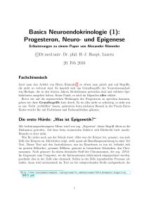Basics Neuroendokrinologie (1): Progesteron, Neuro - Trans