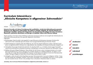 Klinische Kompetenz in Allgemeiner Zahnmedizin