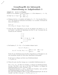 Grundbegriffe der Informatik Musterlösung zu Aufgabenblatt 3