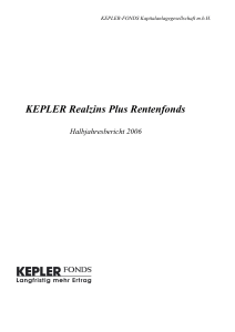 KEPLER Realzins Plus Rentenfonds HJB 2006 - boerse