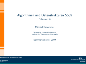 Algorithmen und Datenstrukturen SS09 - Foliensatz 6