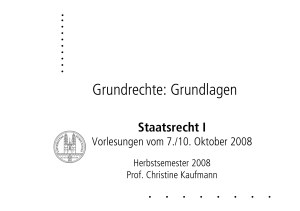 Grundrechte: Grundlagen