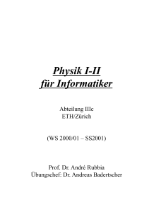 Physik I-II für Informatiker