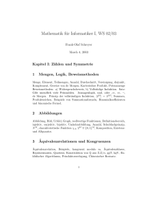 Mathematik für Informatiker I, WS 02/03