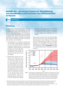 ein neues Projekt zur Abschätzung von Bandbreiten und Extremen