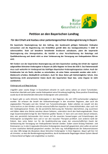 Petition an den Bayerischen Landtag