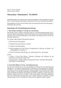 Oberseminar "Datenbanken" WS 2002/03