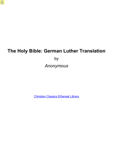 The Holy Bible: German Luther Translation