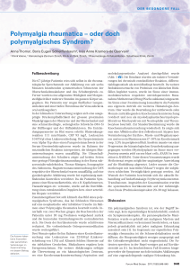 Polymyalgia rheumatica – oder doch polymyalgisches Syndrom