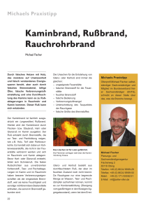 Kaminbrand, Rußbrand, Rauchrohrbrand