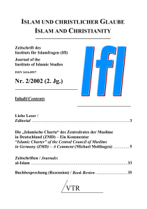 Islam und christlicher Glaube Nr. 2/2002 (2. Jg.)