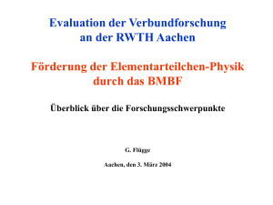 Experimentelle Elementarteilchenphysik RWTH