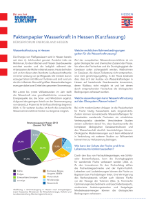 Faktenpapier Wasserkraft in Hessen (Kurzfassung)