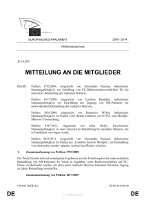 de de mitteilung an die mitglieder