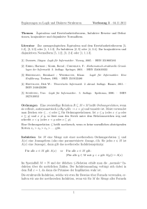 Ergänzungen zu Logik und Diskrete Strukturen Vorlesung 3 – 04.11