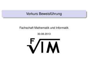 Vorkurs Beweisführung