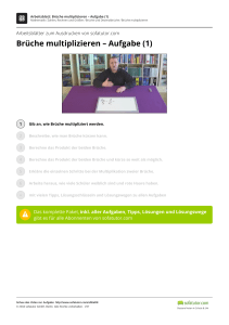 Brüche multiplizieren – Aufgabe (1)
