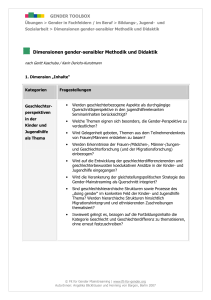 Gendersensible Methodik und Didaktik