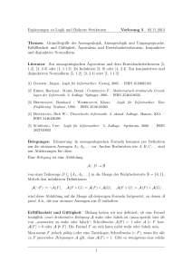 Ergänzungen zu Logik und Diskrete Strukturen Vorlesung 3 – 02.11