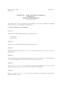 BA-INF 011 – Logik und Diskrete Strukturen WS 2013/14 Mögliche