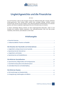 Ungleichgewichte und die Finanzkrise - portfolio