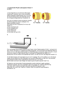 7. Kurzkontrolle Physik Leistungskurs Klasse 11 6.5