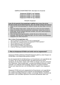 1. Was ist Aripiprazol STADA und wofür wird es angewendet?