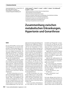 Zusammenhang zwischen metabolischen Erkrankungen