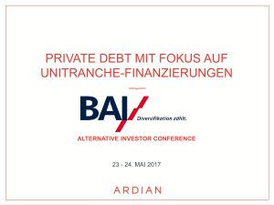 PRIVATE DEBT MIT FOKUS AUF UNITRANCHE