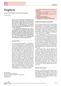 Fluglärm $$ Aus der Sicht der Ärztinnen und Ärzte für Umweltschutz