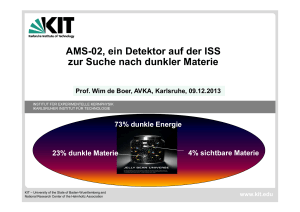 AMS-02, ein Detektor auf der ISS zur Suche nach dunkler Materie