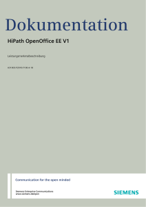 HiPath OpenOffice EE V1 Leistungsmerkmale