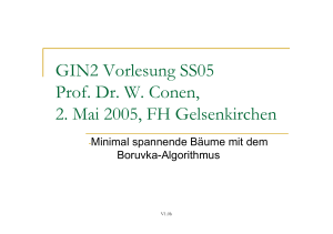GIN2 Vorlesung SS05 Prof. Dr. W. Conen, 2. Mai 2005, FH