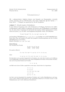 Mathe II für Informatiker Sommersemester 05 Walter Oevel 19. 4