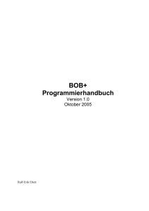 BOB+ Programmierhandbuch