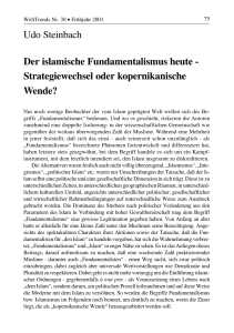 Udo Steinbach Der islamische Fundamentalismus heute