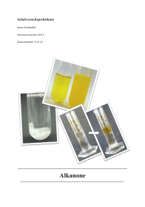 Alkanone - Unterrichtsmaterialien Chemie