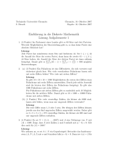 Einführung in die Diskrete Mathematik Lösung