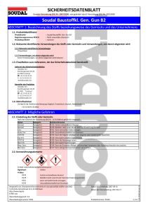 SICHERHEITSDATENBLATT Soudal Baustoffkl. Gen. Gun B2