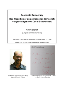 Economic Democracy Das Modell einer demokratischen Wirtschaft