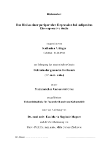 Das Risiko einer peripartalen Depression bei Adipositas