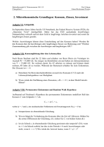 2. Mikroökonomische Grundlagen: Konsum, Zinsen, Investment