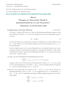 Blatt 9 “¨Ubungen zur Theoretische Physik II
