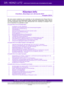 Steuertipps 2014 - dr. heinz lutz, steuerberater, wirtschaftsprüfer