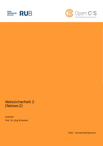 Netzsicherheit 2 [Netsec2] - nds.​rub.​de - Ruhr