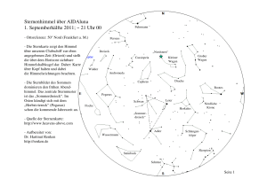 Sternenhimmel über AIDAluna 1. Septemberhälfte 2011