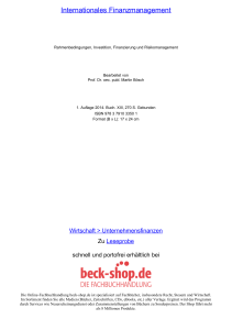 Internationales Finanzmanagement - Toc - Beck-Shop