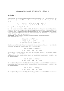 Lösungen Stochastik WS 2015/16 – Blatt 8 Aufgabe 1